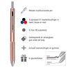 ONLINE Schreibgeräte Multifunctionele pen rosegold, 3 kleuren en vulpotlood ONLINE Schreibgeräte Multifunctionele pen rosegold, 3 kleuren en vulpotlood