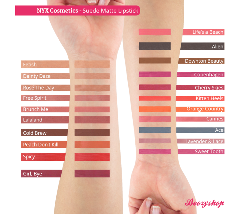 Buy NYX Cosmetics Suede Matte Lipsticks online. - Boozyshop.com