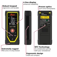 Leica DISTO X1 Laser Afstandsmeter 100m, 1.5mm, bluetooth en NFC