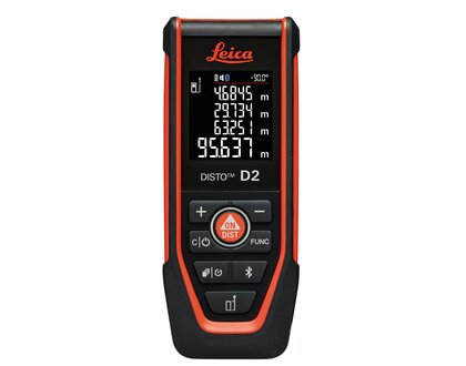 Leica DISTO D2 Laser Afstandsmeter 150m, 1.5mm, bluetooth en NFC