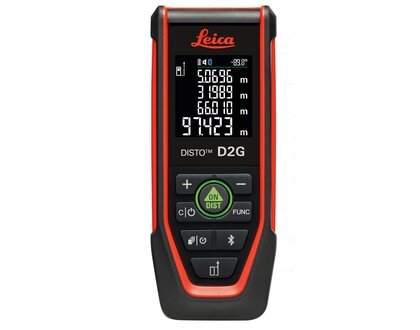 Leica DISTO D2G Laser Afstandsmeter 120m, 1.5mm, bluetooth en NFC