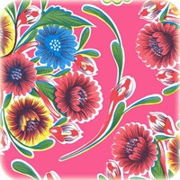 Tafelzeil Floral - Rol - 120 cm x 11 m - Fuchsia
