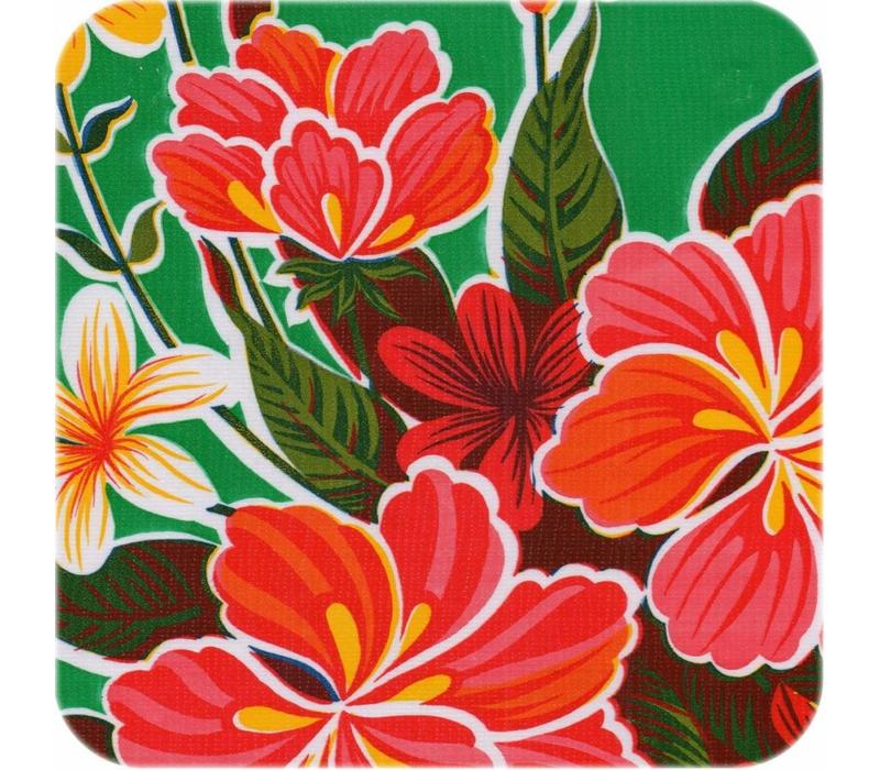 Mexicaans Tafelzeil Fortin Hibiscus - 120 x 180 cm - Groen