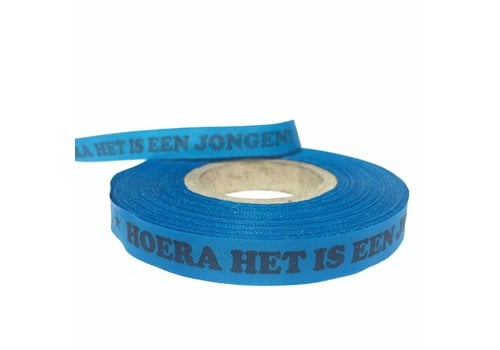 MixMamas Bonfim lint Rol 43m - Blauw - Hoera een Jongen