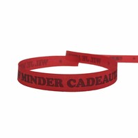 Cadeaulint | Inpaklint  43 m "Wil je meer of minder cadeautjes" - Rood