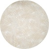Rond Tafelkleed Gecoat Jacquard - Ø 140 cm - Palm Leaves - Beige