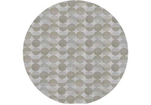 MixMamas Rond Tafelkleed Gecoat Jacquard- Ø 160 cm – Spliced Hexagon - Beige