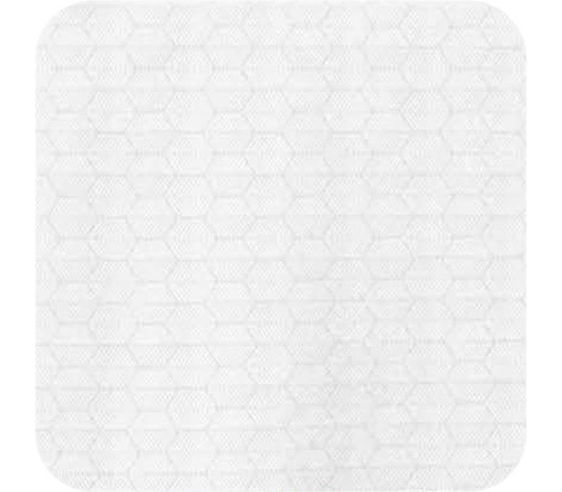 Tafelkleed Gecoat Jacquard - 140 x 250 cm - Striped Hexagon – Wit