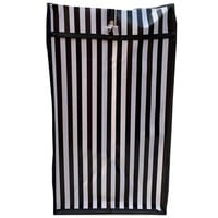 Big Shopper met rits - 70 x 50 cm - Strepen - Zwart