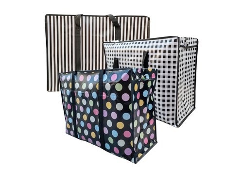 MixMamas Big Shopper Boodschappentas Modern - 60 x 45 cm - Set van 3