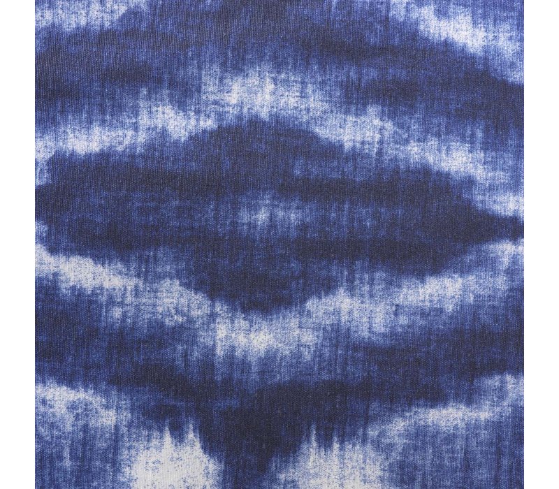 Rond Tafelkleed Gecoat - Ø 180 cm - Tie Dye Indigo Blauw