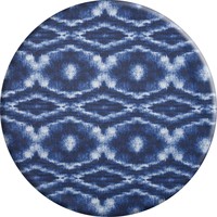 Rond Tafelkleed Gecoat - Ø 140 cm - Tie Dye Indigo Blauw