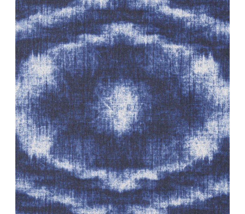 Tafelkleed Gecoat - 140 x 250 cm - Tie Dye Indigo Blauw
