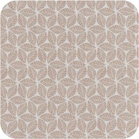 Vierkant Tafelzeil - Ø 140 cm - Graphic-leaves-taupe