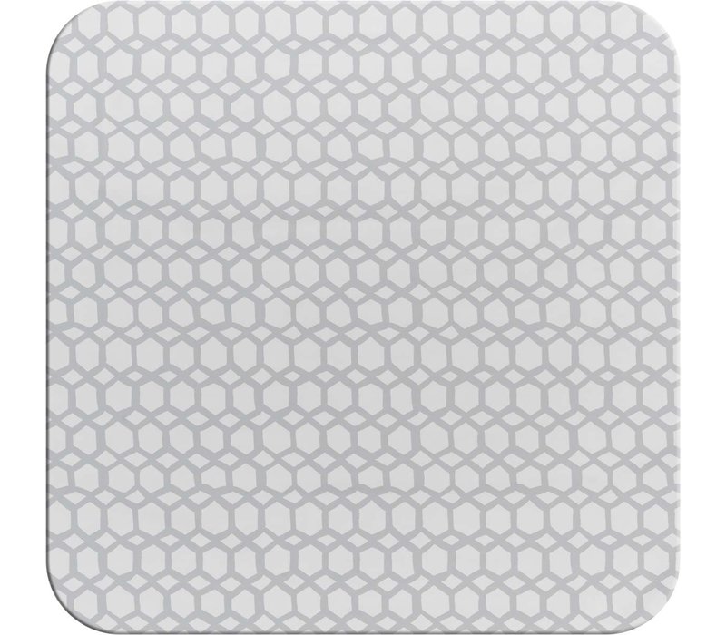 Tafelzeil 140 x 200 cm - Hexagonal-layers-Wit/Grijs