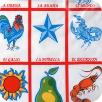 Mexicaans Tafelzeil Lotería - 120 x 200 cm - Rood