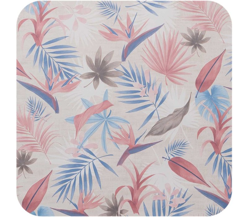 Tafelzeil - 140 x 250 cm - Tropical - roze