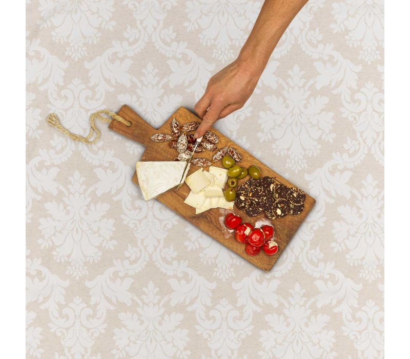 Rond Tafelkleed Gecoat Jacquard - Ø 160 cm – Chateau Barok - Beige