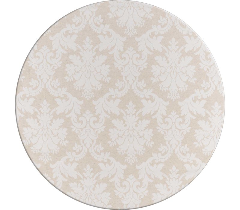 Rond Tafelkleed Gecoat Jacquard - Ø 180 cm – Chateau Barok - Beige