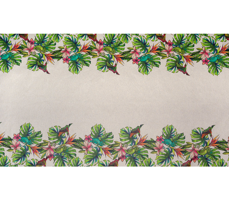 Tafelkleed Gecoat - 140 x 250 cm - Tropical Borders