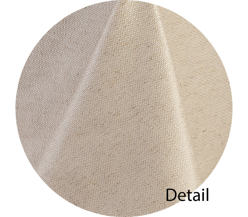 Rond Tafelkleed Gecoat Jacquard -  Ø 160 cm - Effen linnenmix Beige