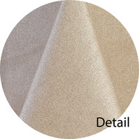 Rond Tafelkleed Gecoat -  Ø 160 cm - Linnen look effen - Taupe