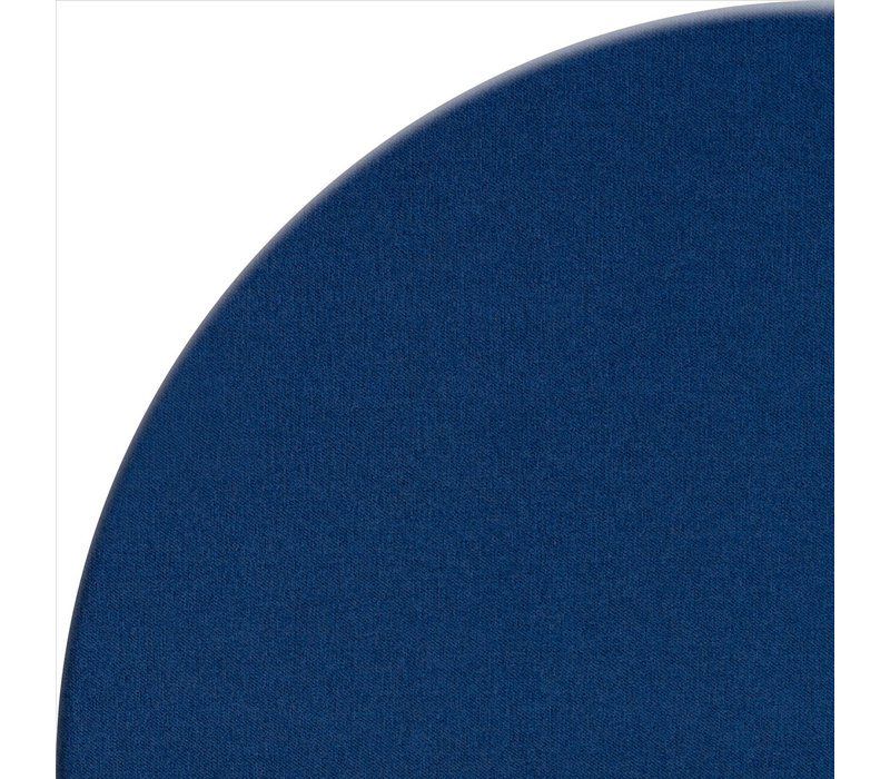 Rond Tafelkleed Gecoat -  Ø 160 cm - Linnen look effen - Donkerblauw