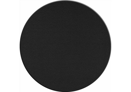 MixMamas Rond Tafelkleed Gecoat -  Ø 160 cm - Linnen look effen - Zwart