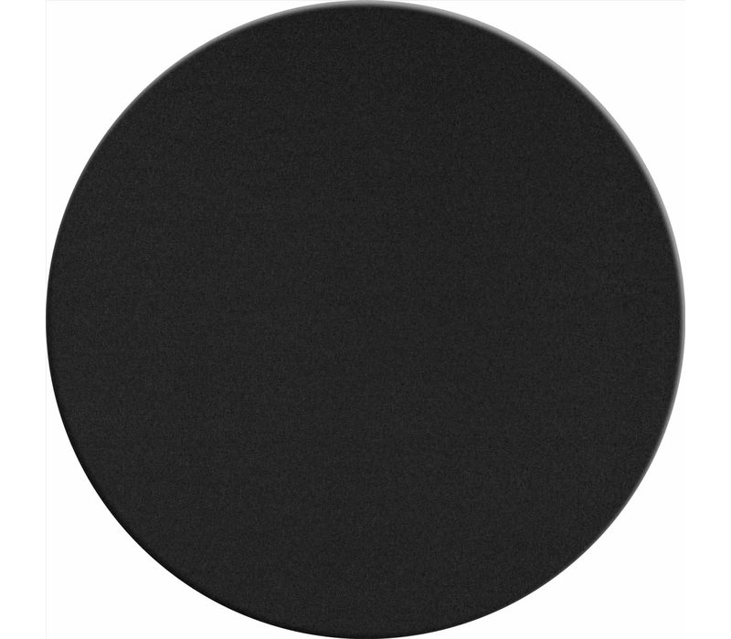 Rond Tafelkleed Gecoat -  Ø 160 cm - Linnen look effen - Zwart