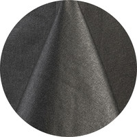 Rond Tafelkleed Gecoat -  Ø 160 cm - Linnen look effen - Zwart