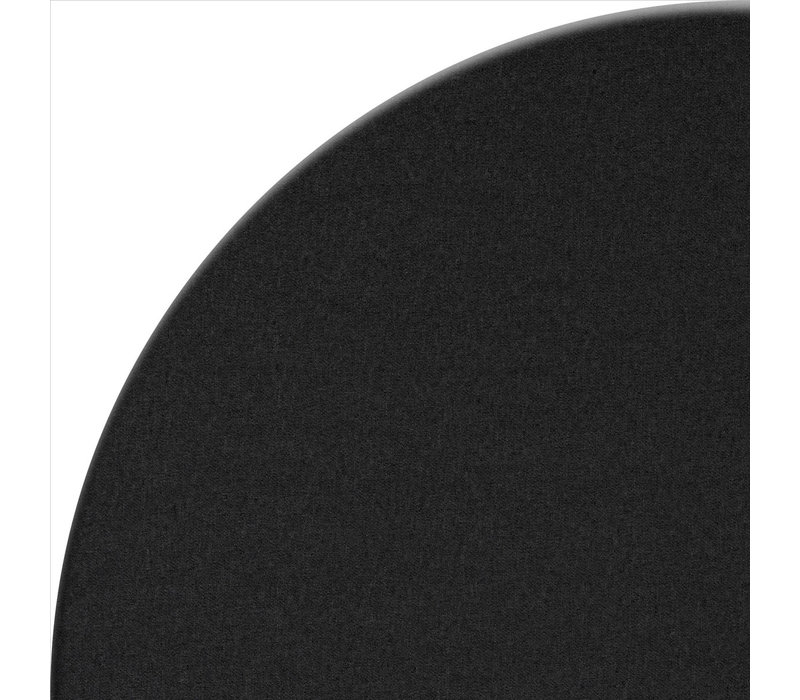 Rond Tafelkleed Gecoat -  Ø 160 cm - Linnen look effen - Zwart