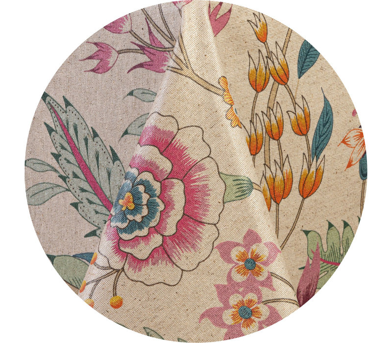 Rond Tafelkleed Gecoat - Ø 160 cm - Flower paradise