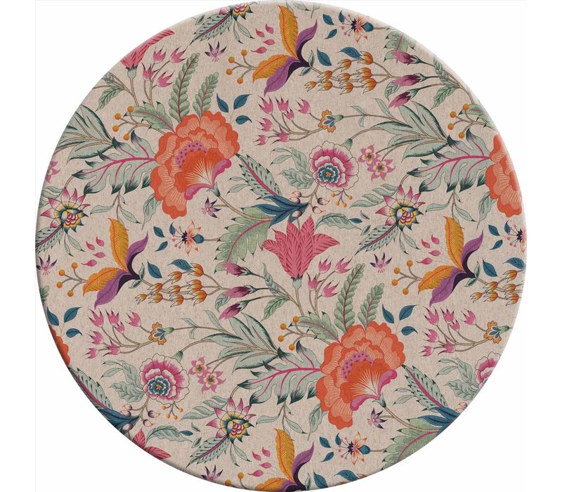 Rond Tafelkleed Gecoat - Ø 160 cm - Flower paradise