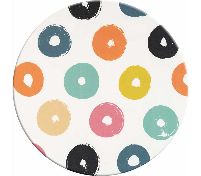 Rond Tafelkleed Gecoat - Ø 140 cm - painted circled dots