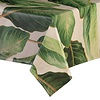 MixMamas Tafelkleed Gecoat - 140 x 250 cm - Green leaves - linnenmix