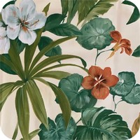 Tafelzeil - 140 x 250 cm - Tropical flowers - Groen