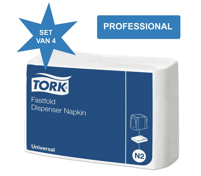 Navulling dispenser servet TORK - 1200 stuks - Wit