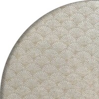 Rond Tafelkleed Gecoat Jacquard -  Ø 160 cm - Art Deco Beige linnenmix