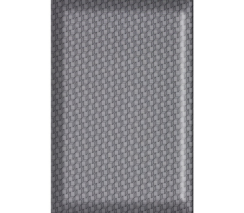 Tafelkleed Gecoat – 140 x 250 cm Kubussen – Grijs/Antraciet