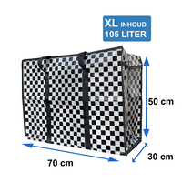 Big Shopper met rits XL Modern - 70 x 50 cm - Set van 3