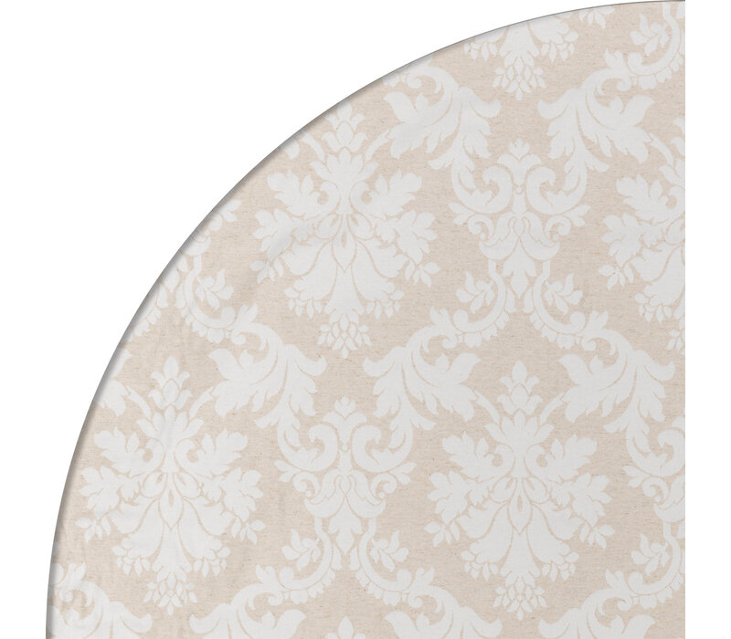 Rond Tafelkleed Gecoat Jacquard - Ø 160 cm – Chateau Barok - Beige