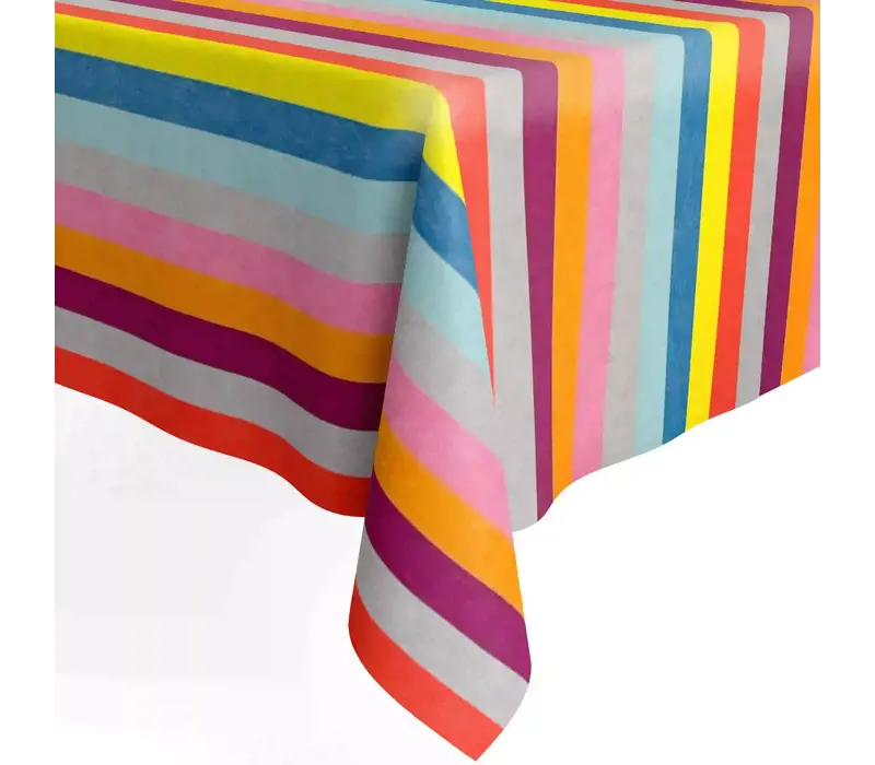 Rond Tafelkleed Gecoat -  Ø 140 cm - Happy Stripes