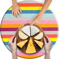 Rond Tafelkleed Gecoat -  Ø 140 cm - Happy Stripes