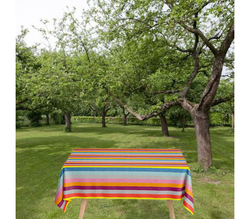 Tafelkleed Gecoat - 140 x 250 cm - Happy Stripes