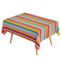 Tafelkleed Gecoat - 140 x 250 cm - Happy Stripes