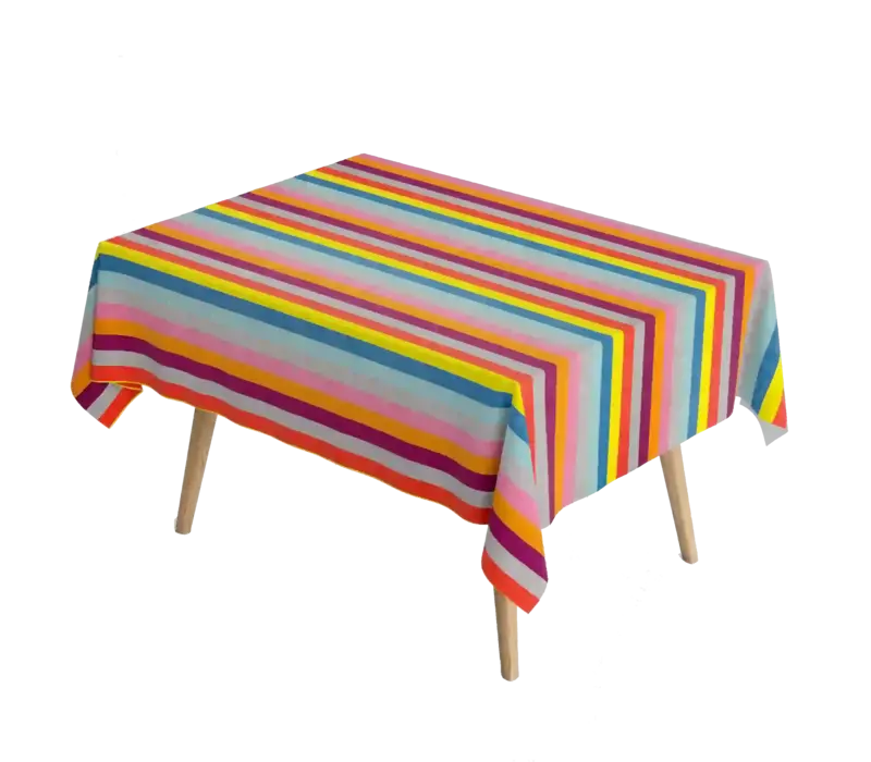 Tafelkleed Gecoat - 140 x 250 cm - Happy Stripes
