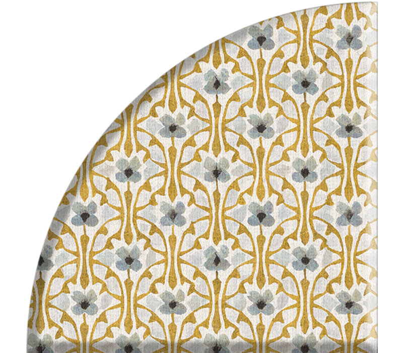 Rond Tafelkleed Gecoat -  Ø 160 cm - Ocre Harmony