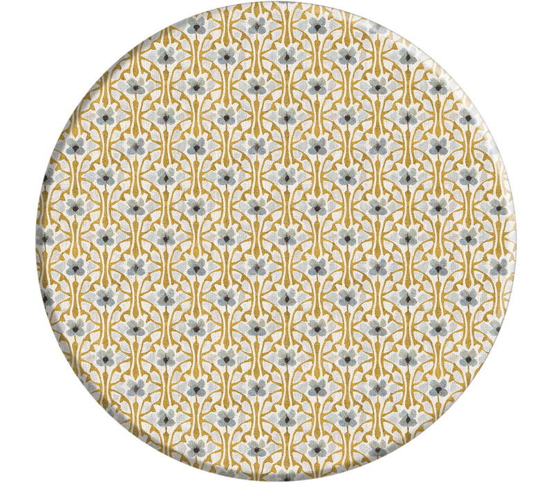 Rond Tafelkleed Gecoat -  Ø 160 cm - Ocre Harmony