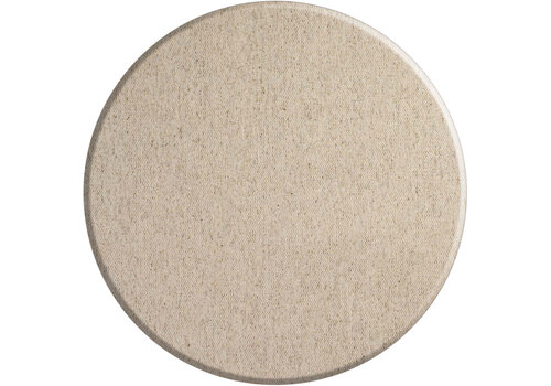 MixMamas Rond Tafelkleed Gecoat Jacquard -  Ø 160 cm - Effen linnenmix Beige