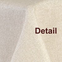 Rond Tafelkleed Gecoat -  Ø 180 cm - Linnen look effen - Beige